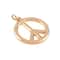 Gold Metal Peace Sign Pendant by Bead Landing™